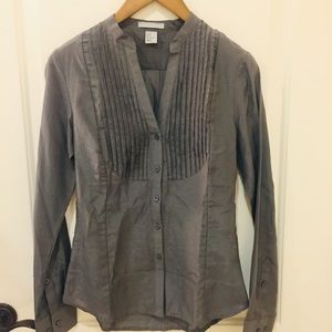 Cotton/silk long sleeved blouse